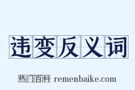 违变反义词是什么意思的图片